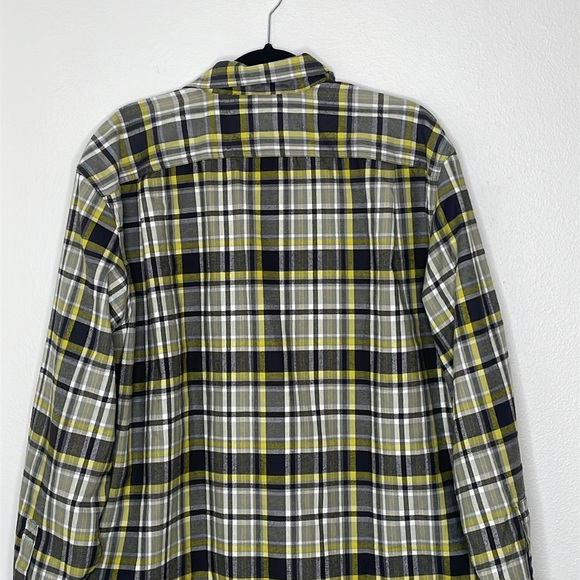Eddie Bauer Yellow Long Sleeve Plaid Flannel - Picture 6 of 9